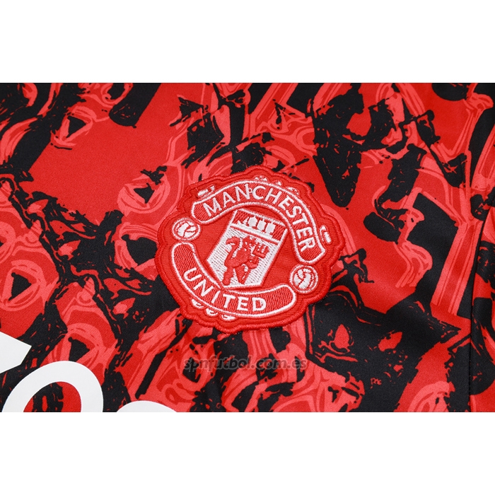 Chandal del Manchester United Manga Corta 2023-2024 Rojo - Pantalon Corto